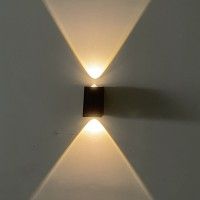 Aplique Solar Parede Duo Lens 3000k Pt Aplique Solar Parede Duo Lens 3000k Pt