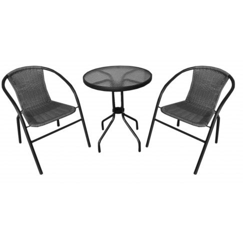 CONJUNTO MESA E 2 CADEIRAS METAL/ RATTAN