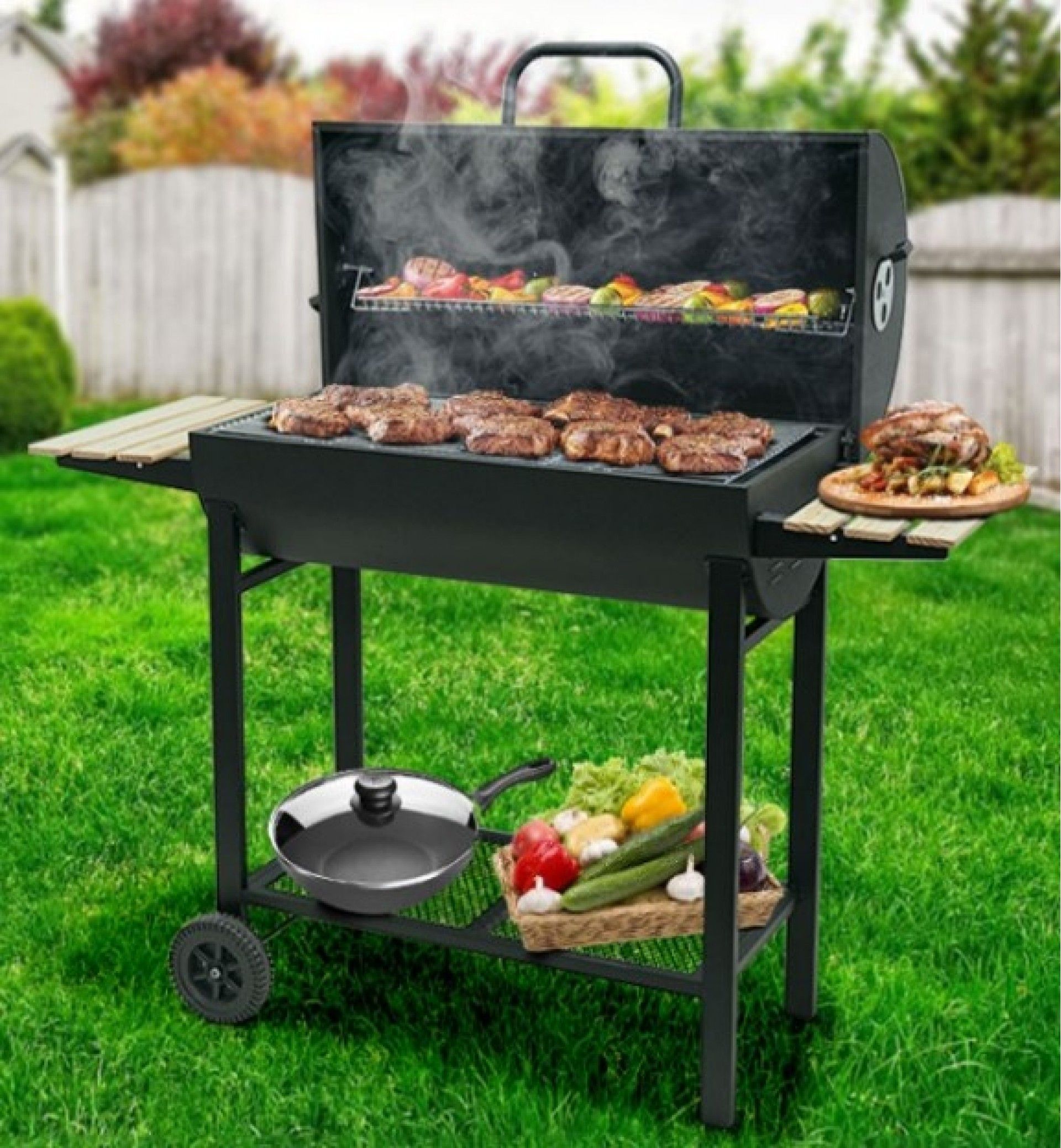 CHURRASQUEIRA A CARVÃO 125X53X103CM