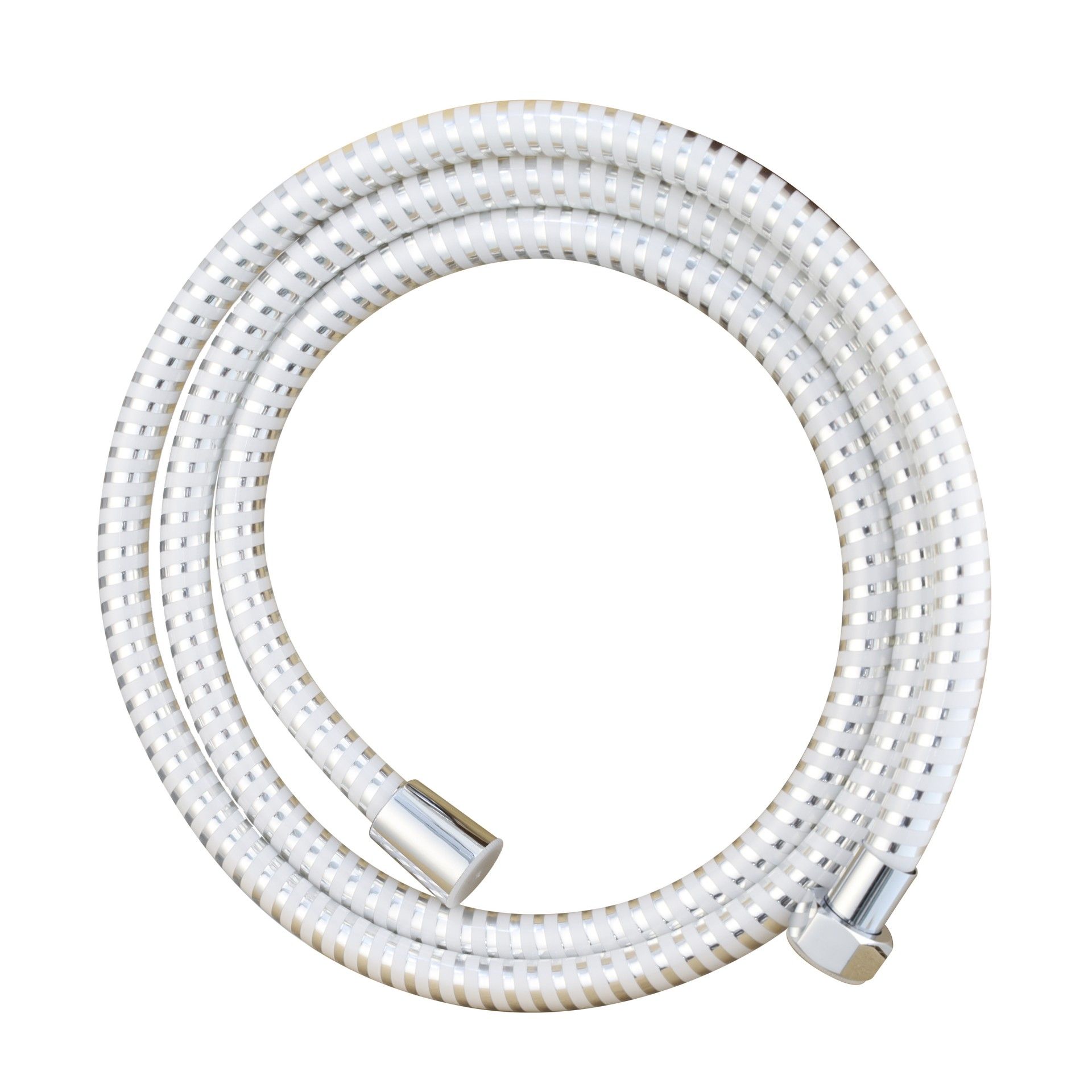 Ligação Chuveiro Pvc Cromado/Branco 175cm