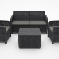 CONJUNTO NASSAU STORAGE GRAFITO 4 LUGARES CONJUNTO NASSAU STORAGE GRAFITO 4 LUGARES