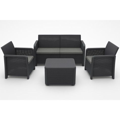 CONJUNTO NASSAU STORAGE GRAFITO 4 LUGARES