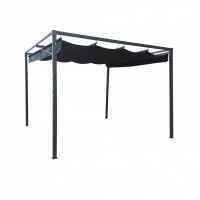 PRGOLA  METAL 3X3M CINZA COBERTURA DESLIZANTE