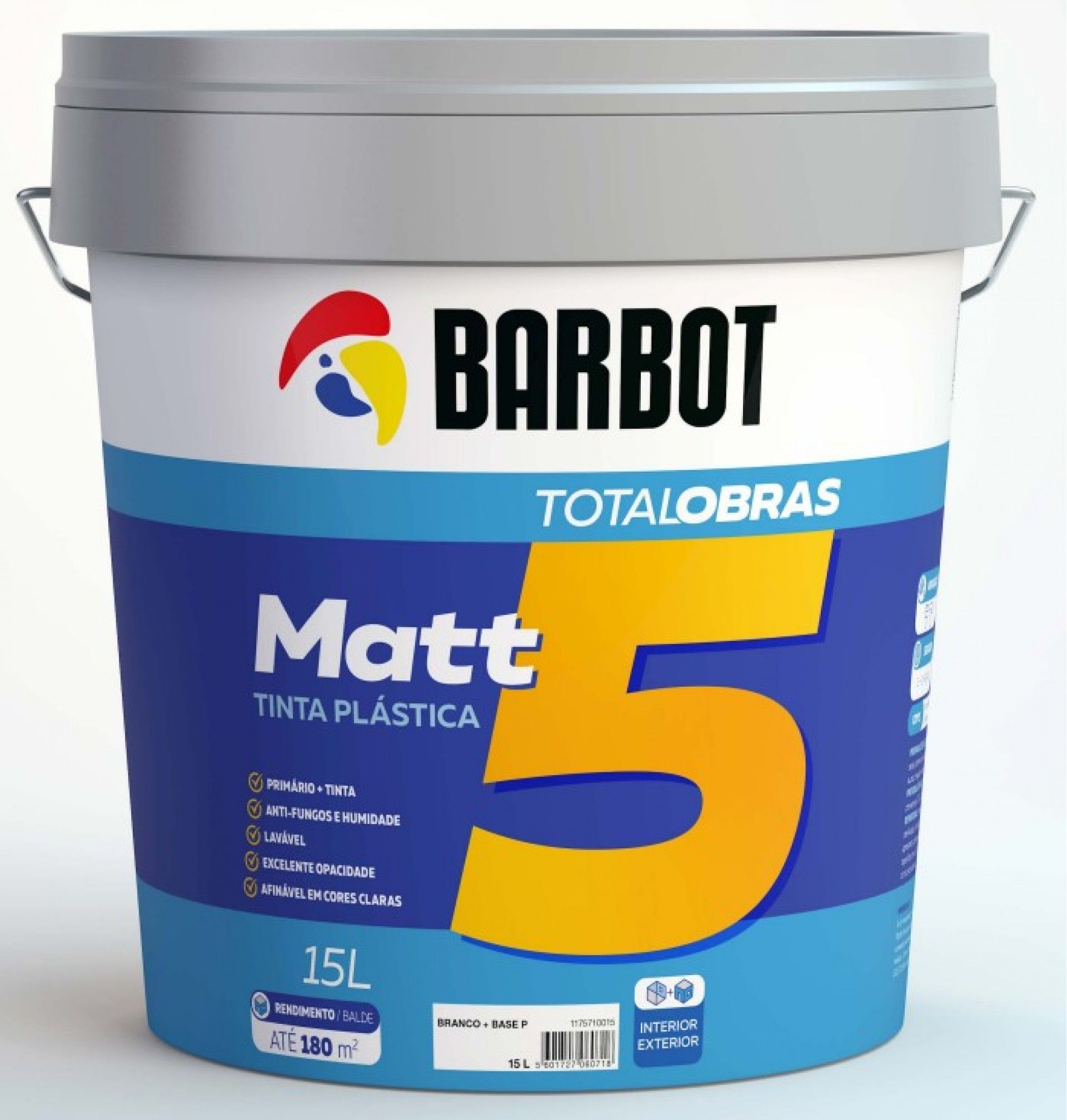 Tinta MATT5 Int/Ext. Fungos Branco 15L