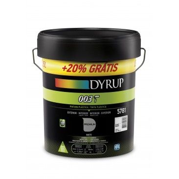 Tinta 003 Dyrup Interior/ Exterior Branca Mate 15L + 20%