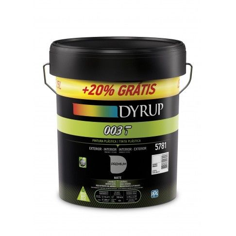 Tinta 003 Dyrup Interior/ Exterior Branca Mate 15L + 20% Tinta 003 Dyrup Interior/ Exterior Branca Mate 15L + 20%
