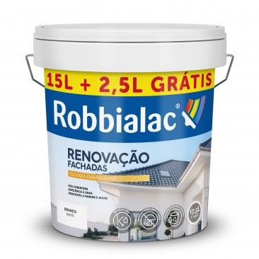 Tinta Renovao Fachadas Mate Branca 15L + 2,5L