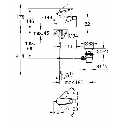 Torneira de Bidé Swift Grohe Torneira de Bidé Swift Grohe