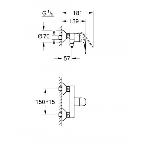 Torneira de Duche Swift Grohe Torneira de Duche Swift Grohe