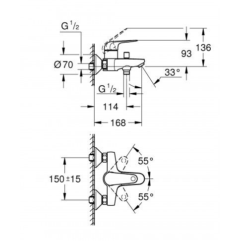 Torneira de Banheira Swift Grohe Torneira de Banheira Swift Grohe