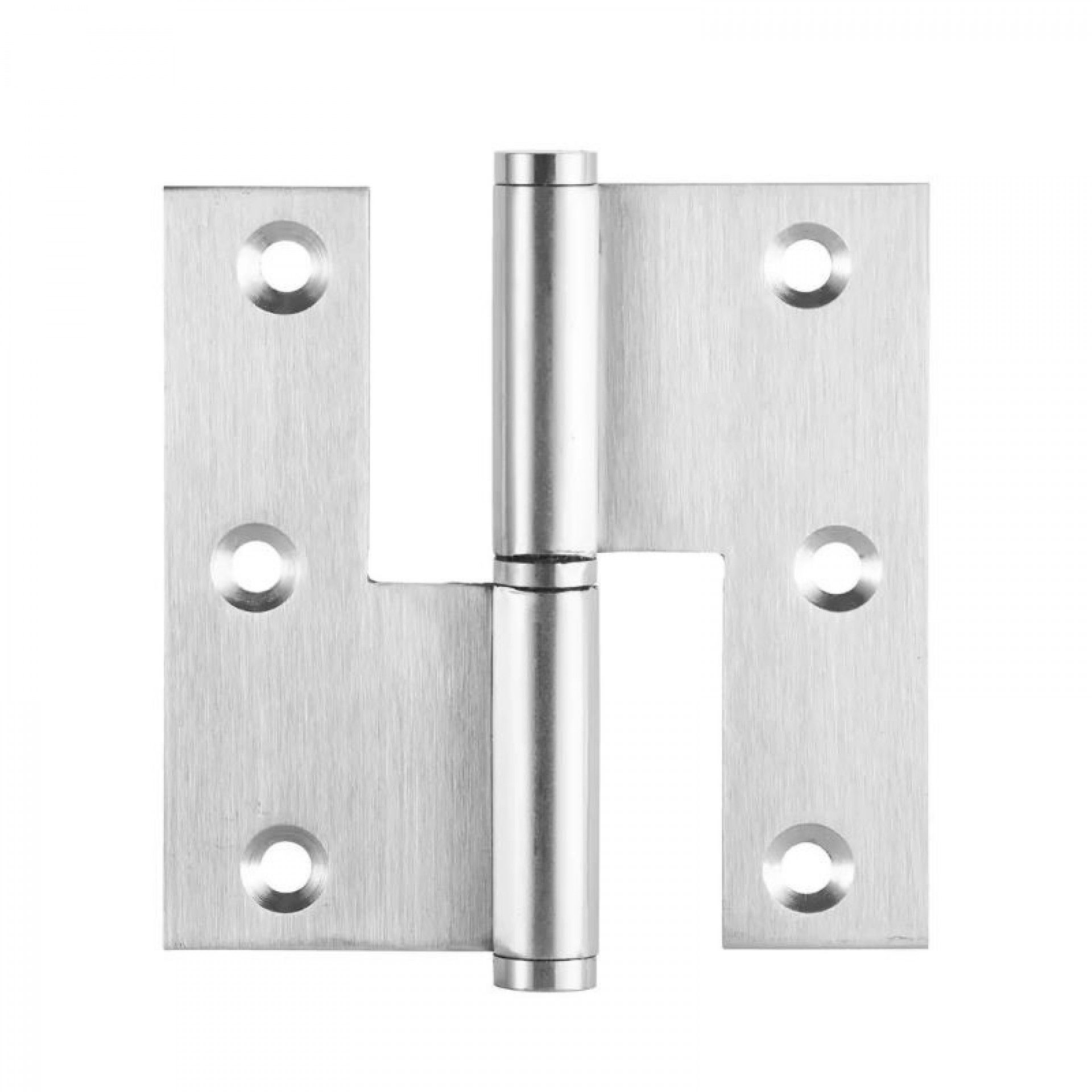 Dobradiça de porta balanço esquerda 3.5" Inox 3un