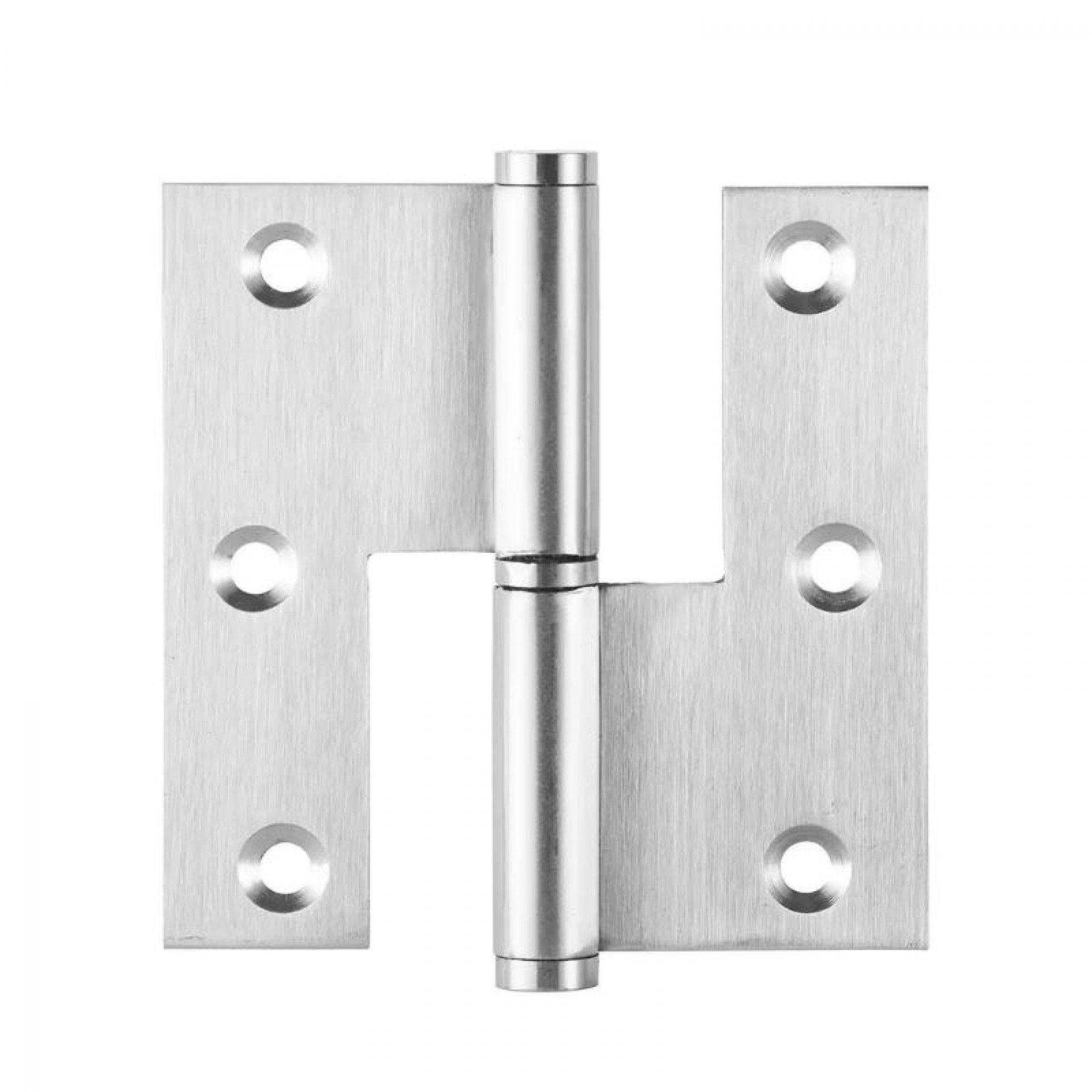 Dobradiça de porta balanço direita 3.5" Inox 3un