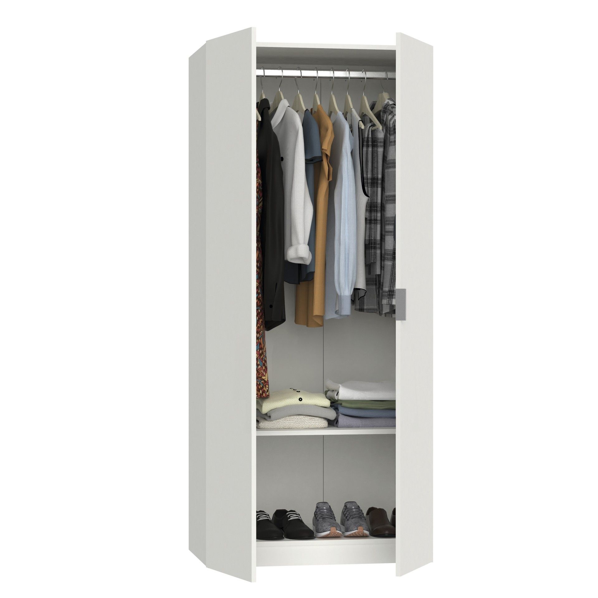 Roupeiro Viena 180x79x52cm Branco