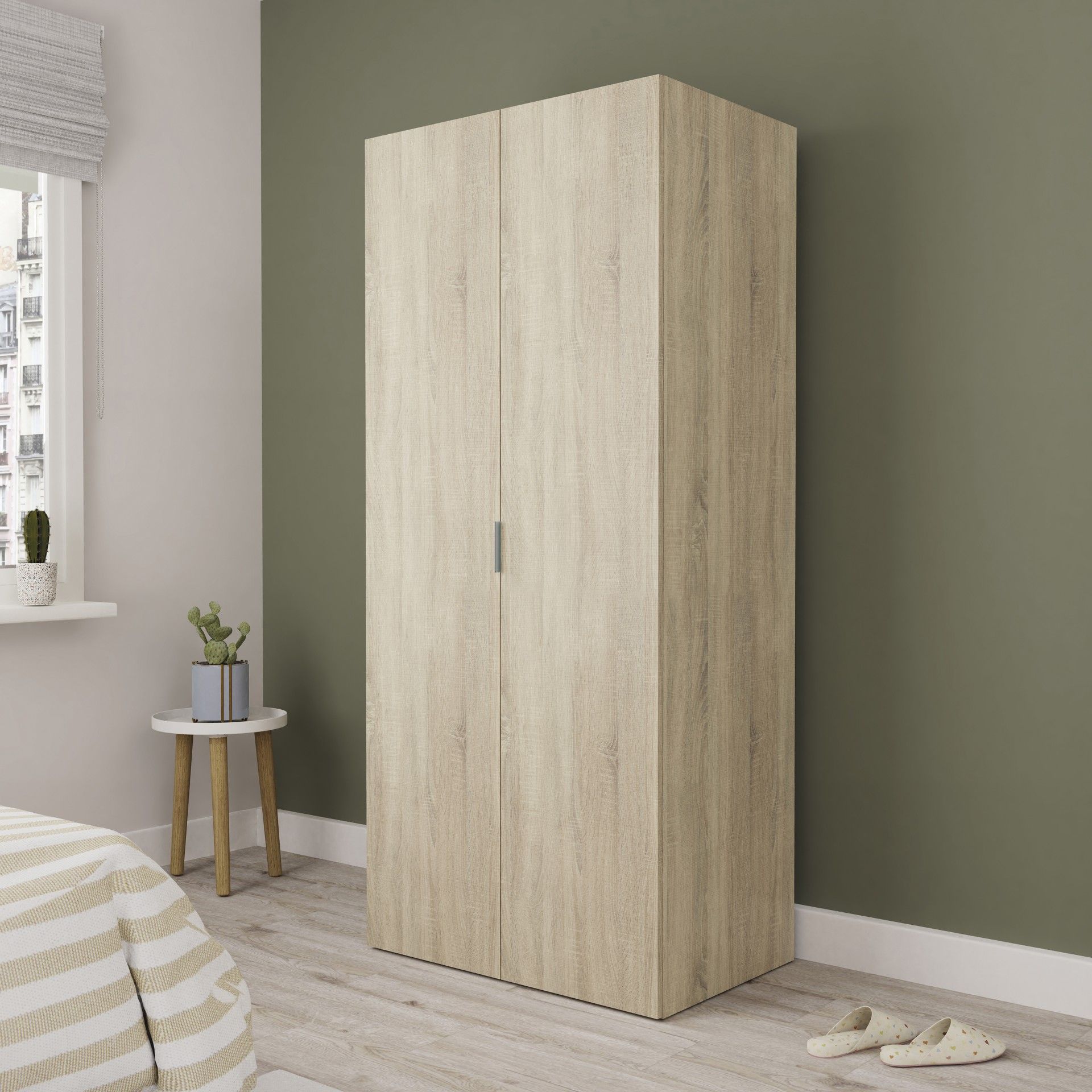 Roupeiro Viena 180x79x52cm Carvalho