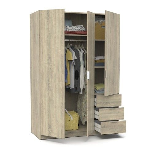 Roupeiro Madrid 180x120x50cm Carvalho Roupeiro Madrid 180x120x50cm Carvalho