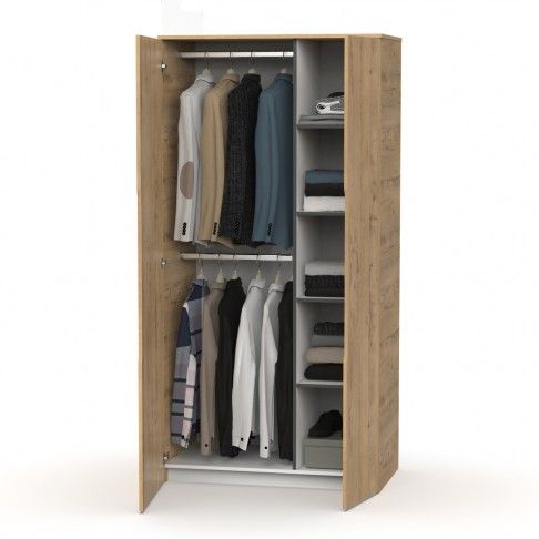 Roupeiro Berlim 200x100x57cm Carvalho Gold