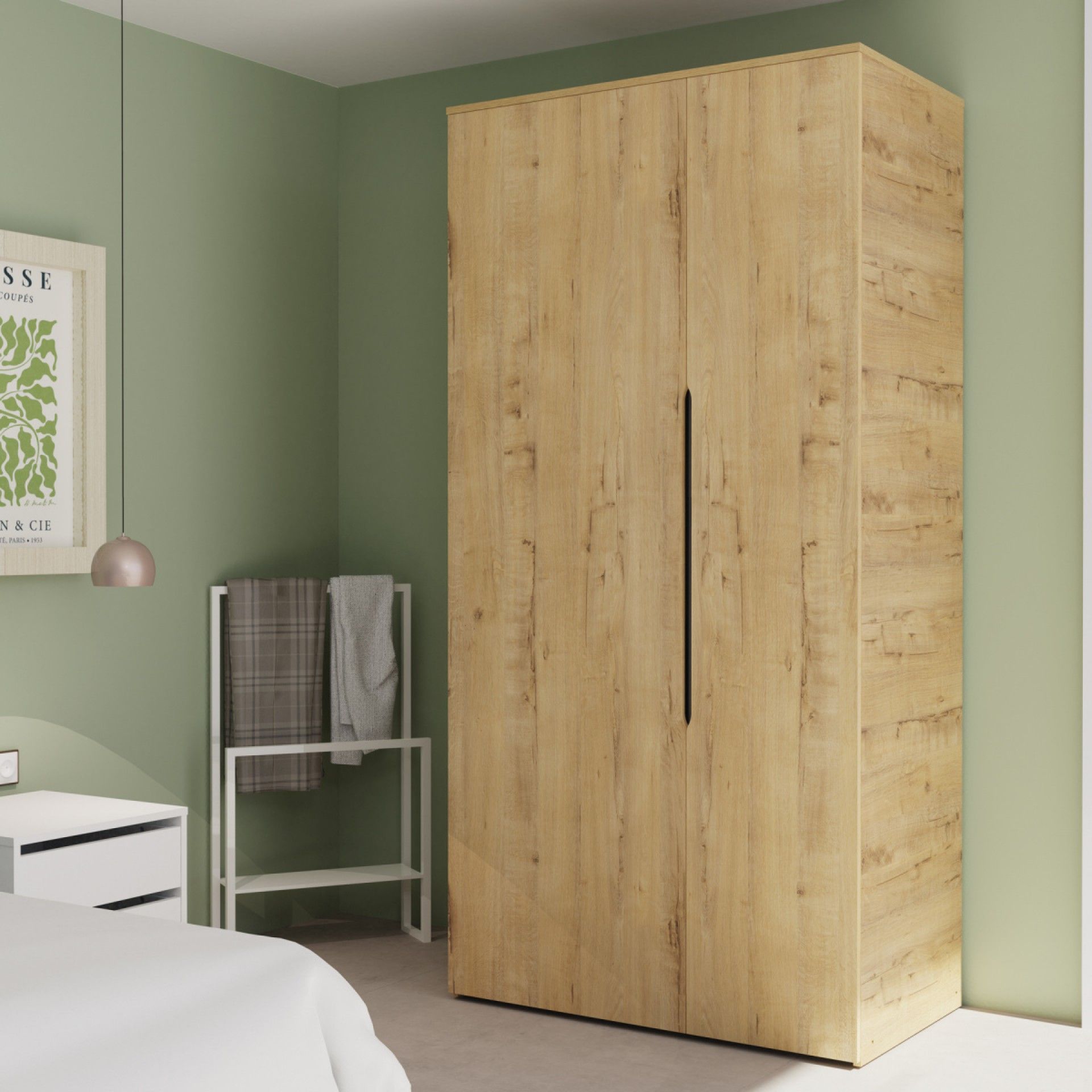 Roupeiro Berlim 200x100x57cm Carvalho Gold