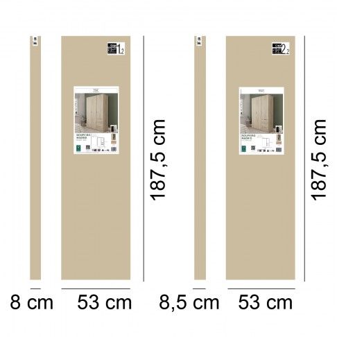Roupeiro Madrid 180x120x50cm Carvalho Roupeiro Madrid 180x120x50cm Carvalho