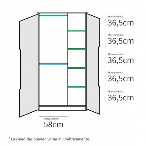 Roupeiro Berlim 200x100x57cm Carvalho Gold