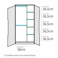Roupeiro Berlim 200x100x57cm Carvalho Gold
