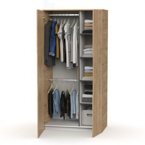 Roupeiro Berlim 200x100x57cm Carvalho Gold