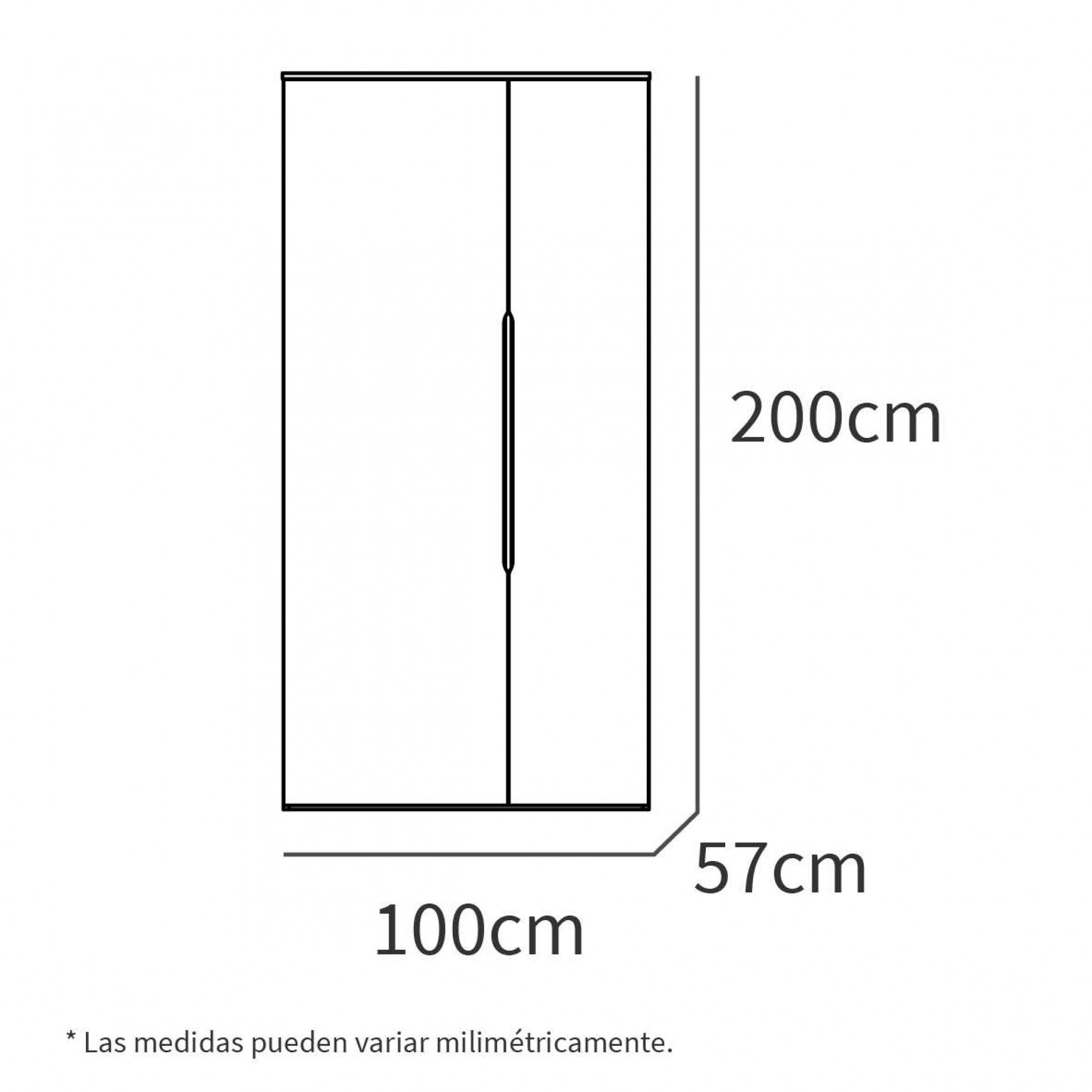 Roupeiro Berlim 200x100x57cm Carvalho Gold