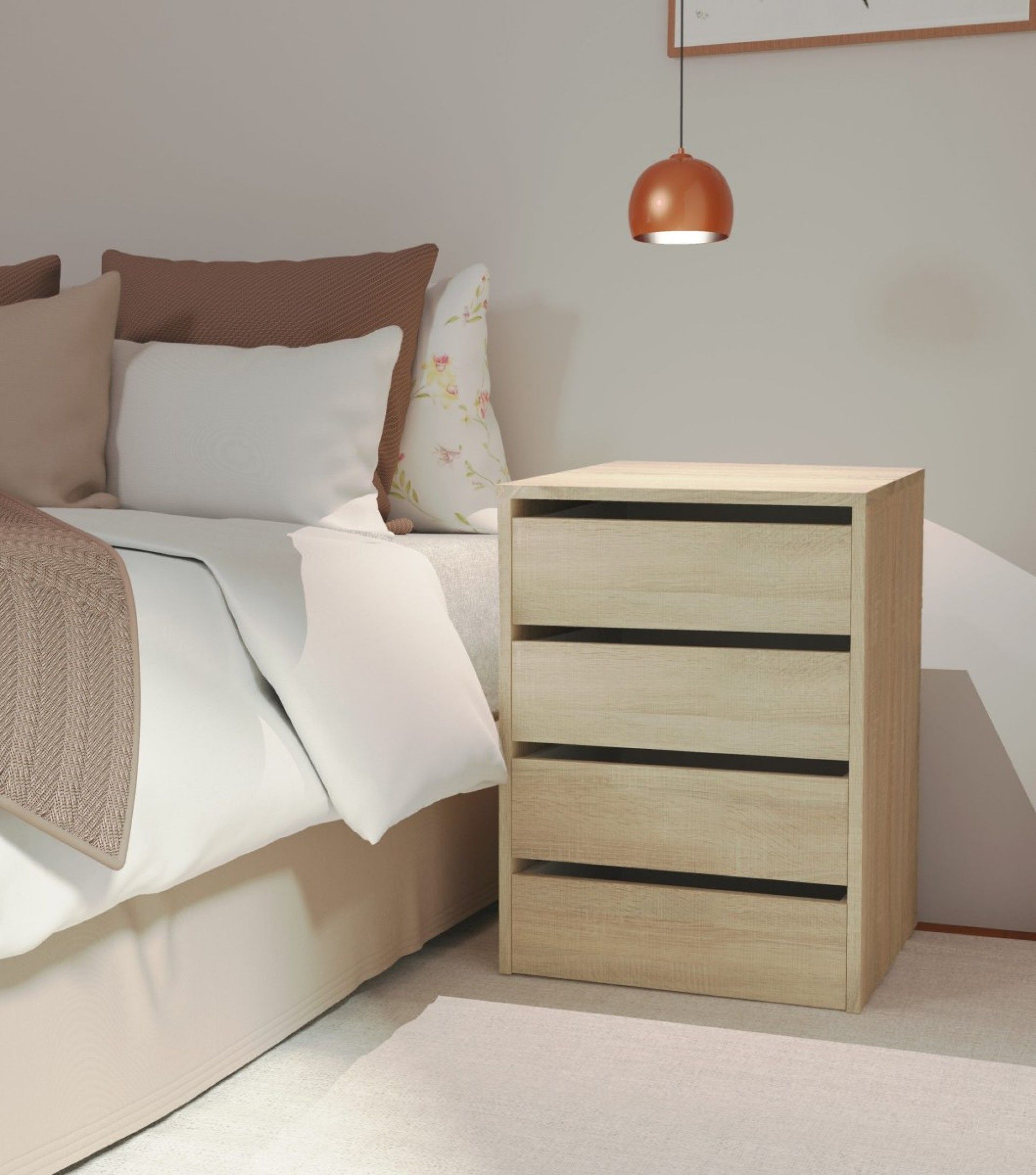 Módulo 4 Gavetas 63,5x46x45cm Carvalho