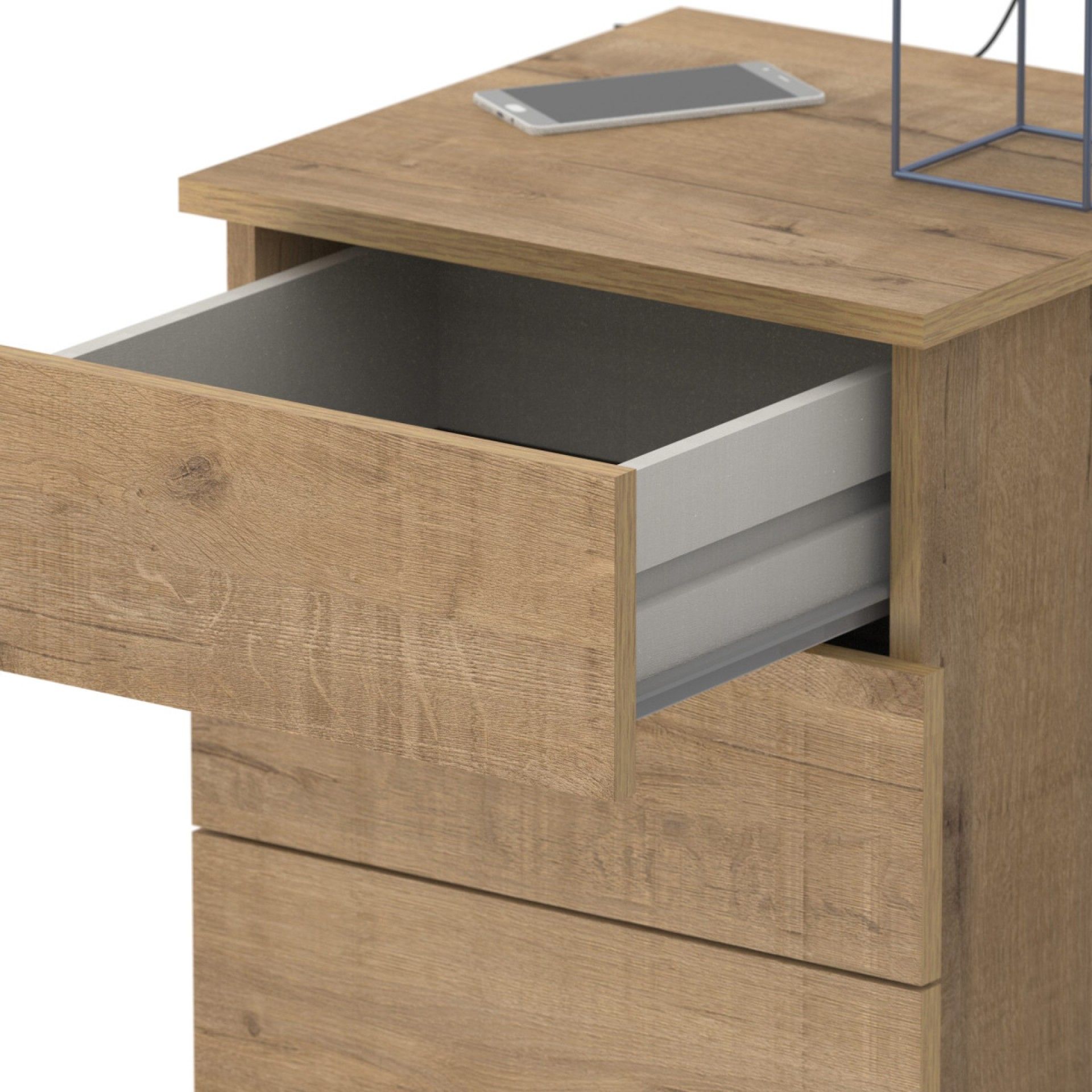 Mesa Cabeceira Berlim 41x48,5x40cm Carvalho Gold