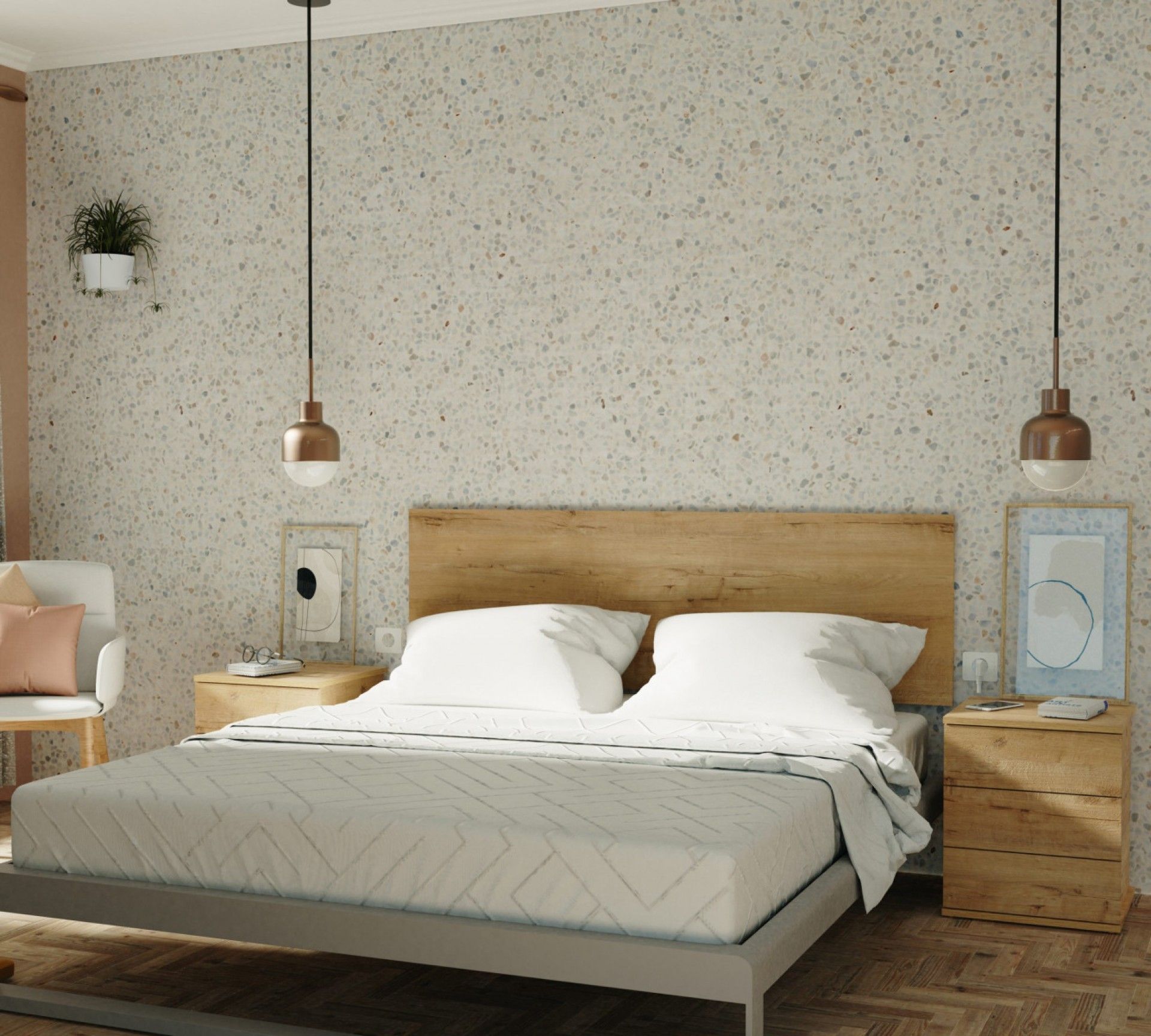 Mesa Cabeceira Berlim 41x48,5x40cm Carvalho Gold