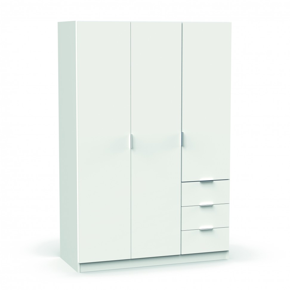 Roupeiro Madrid 180x120x50cm Branco
