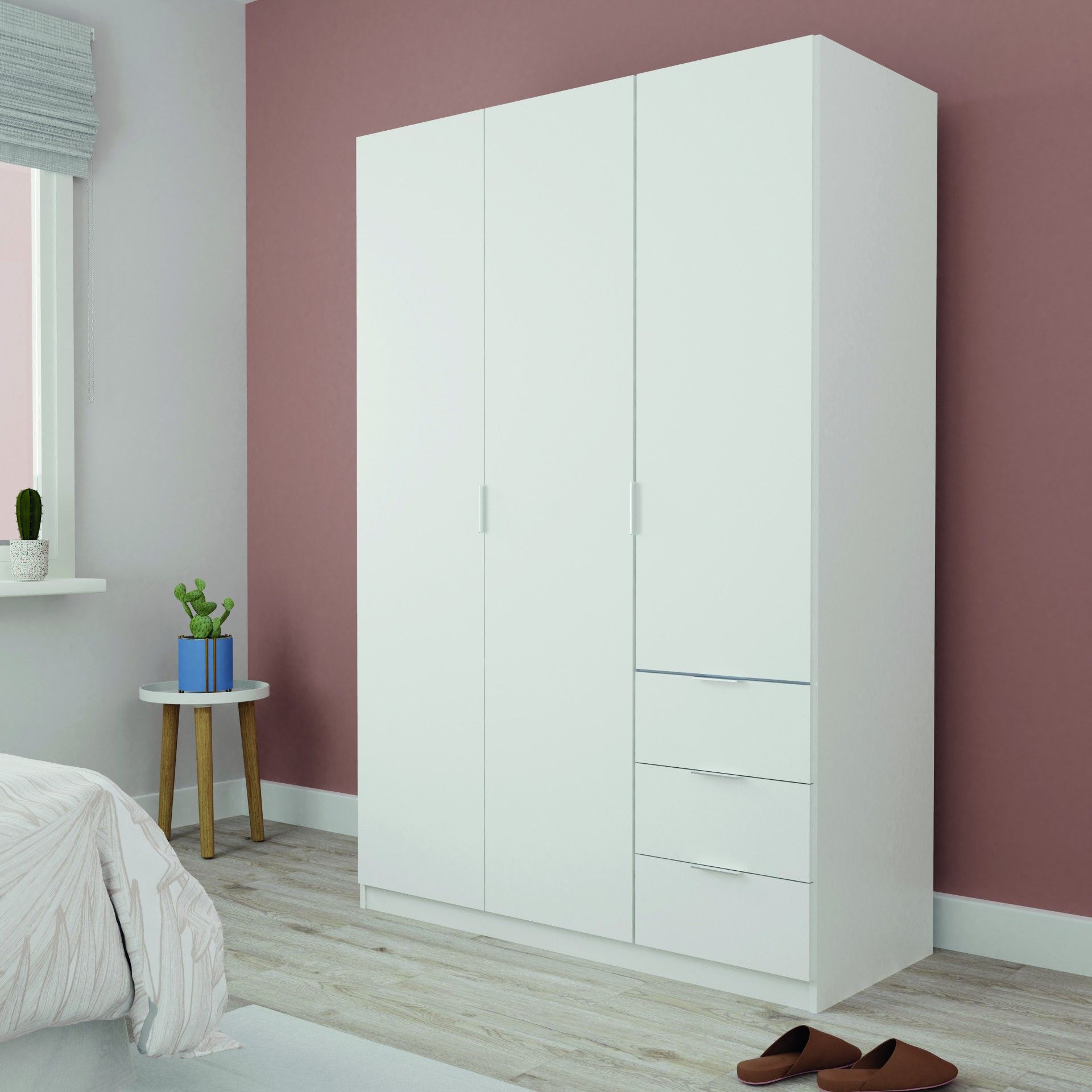 Roupeiro Madrid 180x120x50cm Branco