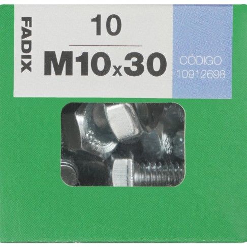 Parafuso Hexagonal+Porca Din933 M10x30mm L 10un Parafuso Hexagonal+Porca Din933 M10x30mm L 10un