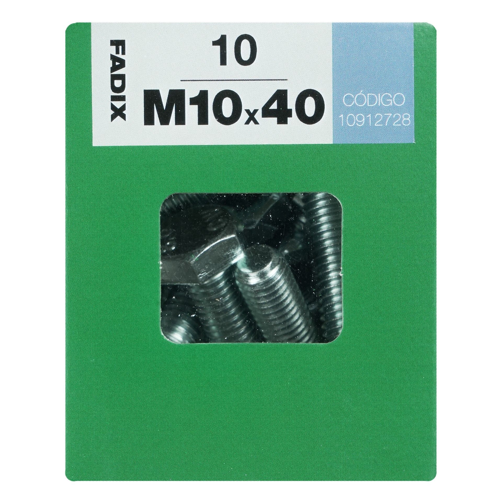 Parafuso Hexagonal+Porca Din933 M10x40mm L 10un