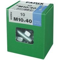 Parafuso Hexagonal+Porca Din933 M10x40mm L 10un