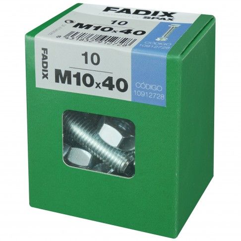 Parafuso Hexagonal+Porca Din933 M10x40mm L 10un