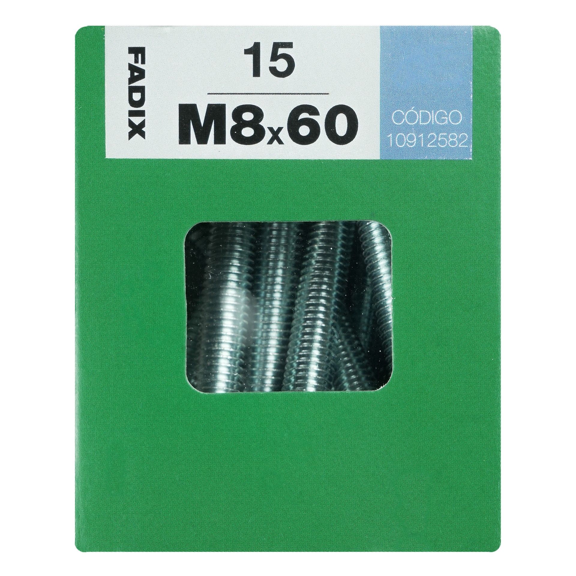 Parafuso Hexagonal+Porca Din933 M8x60mm L 15un
