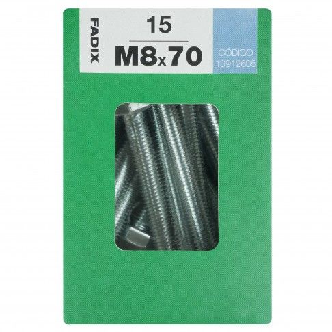 Parafuso Hexagonal+Porca Din933 M8x70mm L 15un Parafuso Hexagonal+Porca Din933 M8x70mm L 15un