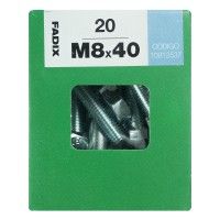 Parafuso Hexagonal+Porca Din933 M8x40mm L 20un Parafuso Hexagonal+Porca Din933 M8x40mm L 20un