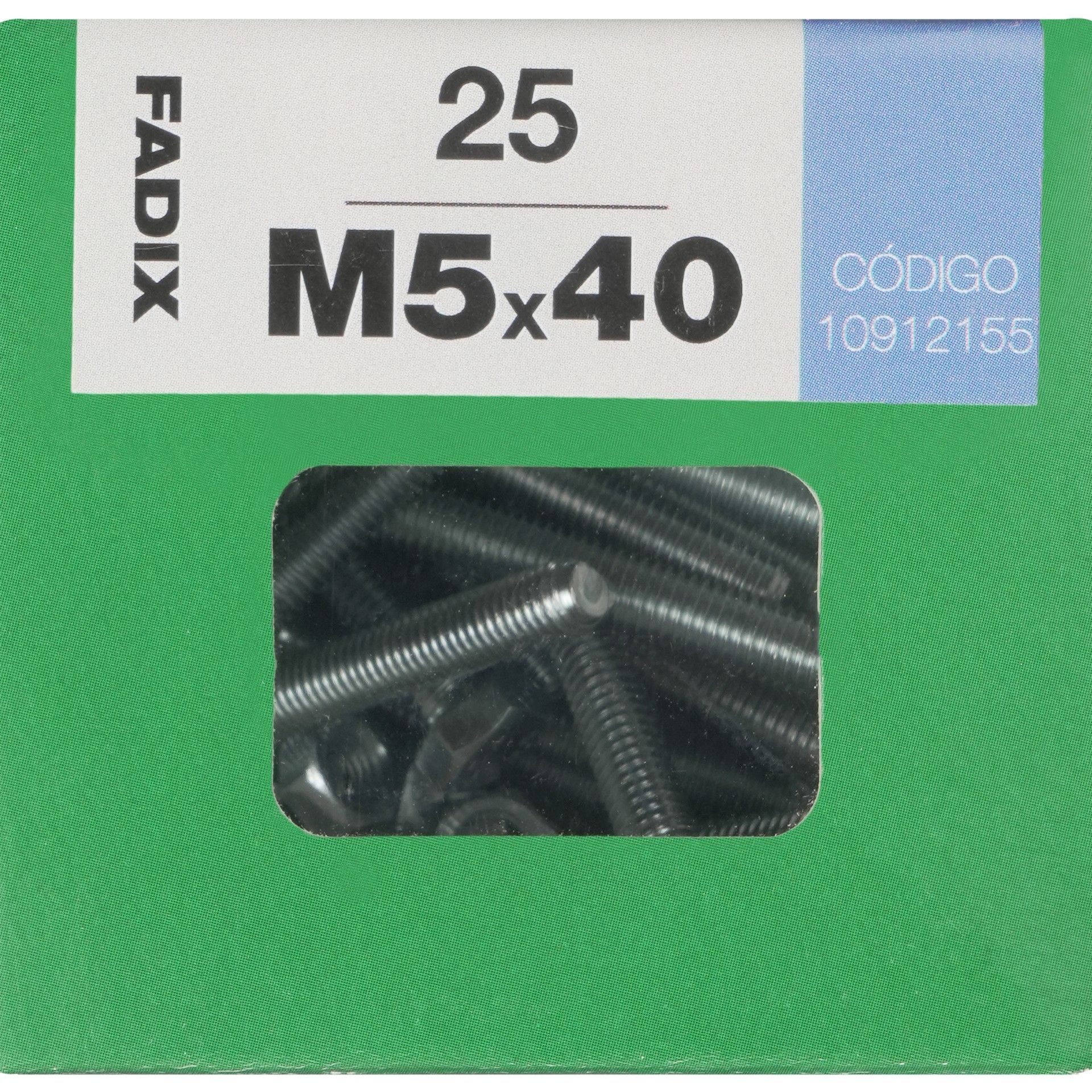 Parafuso Hexagonal+Porca Din933 M5x40mm L 25un