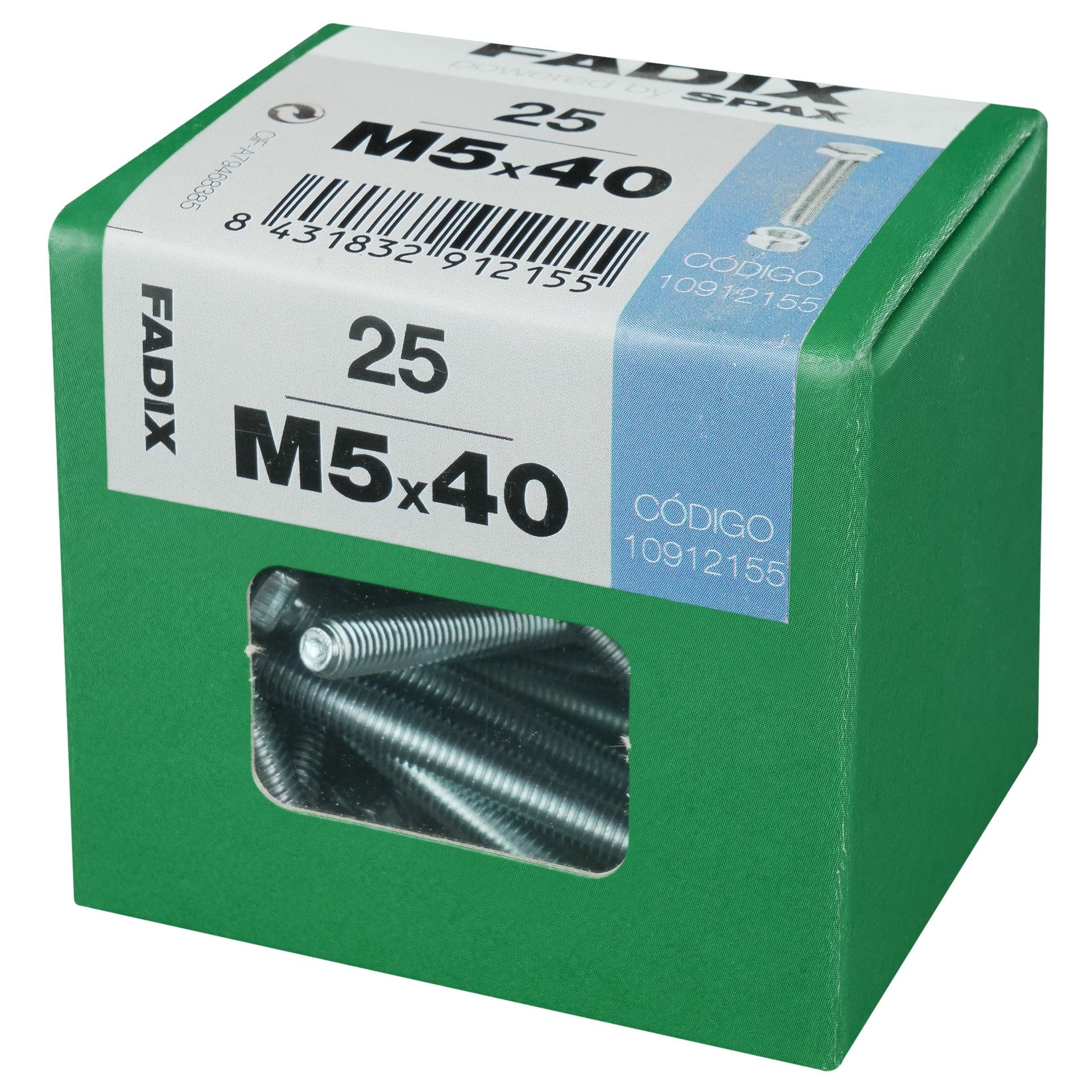 Parafuso Hexagonal+Porca Din933 M5x40mm L 25un