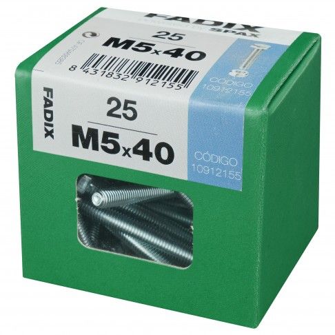 Parafuso Hexagonal+Porca Din933 M5x40mm L 25un