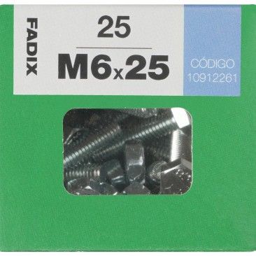 Parafuso Hexagonal+Porca Din933 M6x25mm L 25un