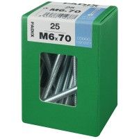 Parafuso Hexagonal+Porca Din933 M6x70mm L 25un Parafuso Hexagonal+Porca Din933 M6x70mm L 25un
