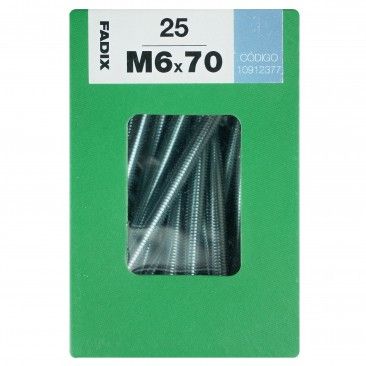 Parafuso Hexagonal+Porca Din933 M6x70mm L 25un