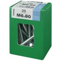 Parafuso Hexagonal+Porca Din933 M6x80mm L 25un