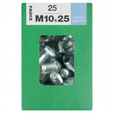 Parafuso Hexagonal+Porca Din933 M10x25mm L 25un