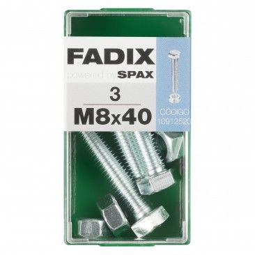 Parafuso Hexagonal+Porca Din933 M8x40mm S 3un