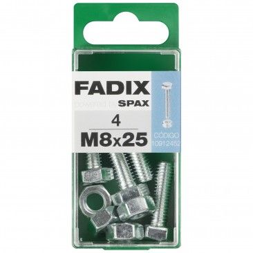 Parafuso Hexagonal+Porca Din933 M8x25mm S 4un