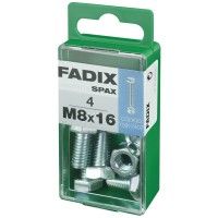 Parafuso Hexagonal+Porca Din933 M8x16mm S 4un Parafuso Hexagonal+Porca Din933 M8x16mm S 4un