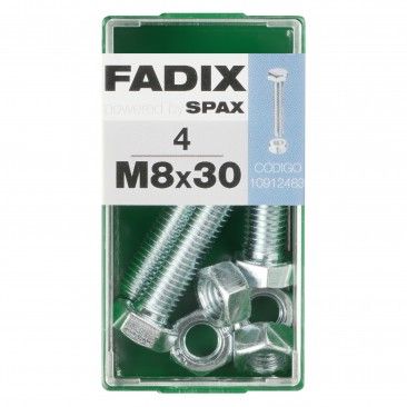 Parafuso Hexagonal+Porca Din933 M8x30mm S 4un